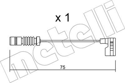 Metelli SU.251 - Warning Contact, brake pad wear autospares.lv