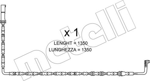 Metelli SU.286 - Warning Contact, brake pad wear autospares.lv