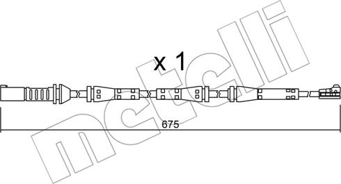 Metelli SU.278 - Warning Contact, brake pad wear autospares.lv