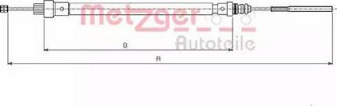 Metzger 491.3 - Cable, parking brake autospares.lv