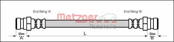 Metzger 4114010 - Brake Hose autospares.lv