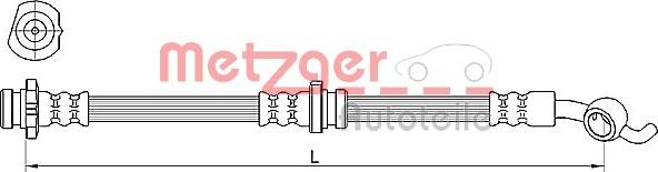 Metzger 4110391 - Brake Hose autospares.lv