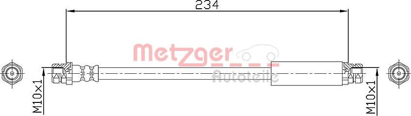 Metzger 4110359 - Brake Hose autospares.lv