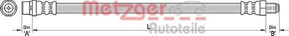 Metzger 4110379 - Brake Hose autospares.lv