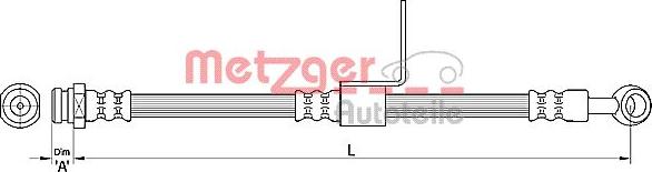 Metzger 4110218 - Brake Hose autospares.lv