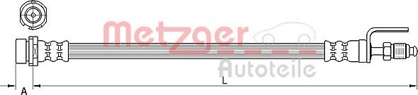 Metzger 4111334 - Brake Hose autospares.lv