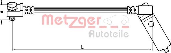 Metzger 4112546 - Brake Hose autospares.lv