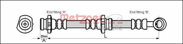 Metzger 4112055 - Brake Hose autospares.lv