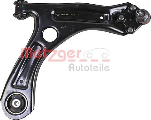 Metzger 58143602 - Track Control Arm autospares.lv