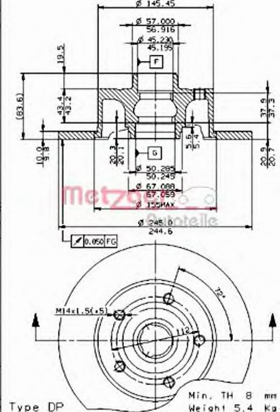 Metzger 6431.00 - Brake Disc autospares.lv