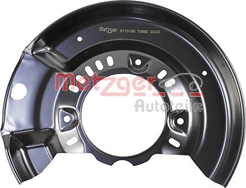 Metzger 6115196 - Splash Panel, guard, brake disc autospares.lv