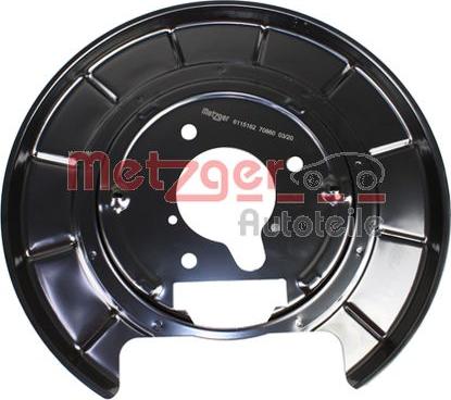 Metzger 6115162 - Splash Panel, guard, brake disc autospares.lv