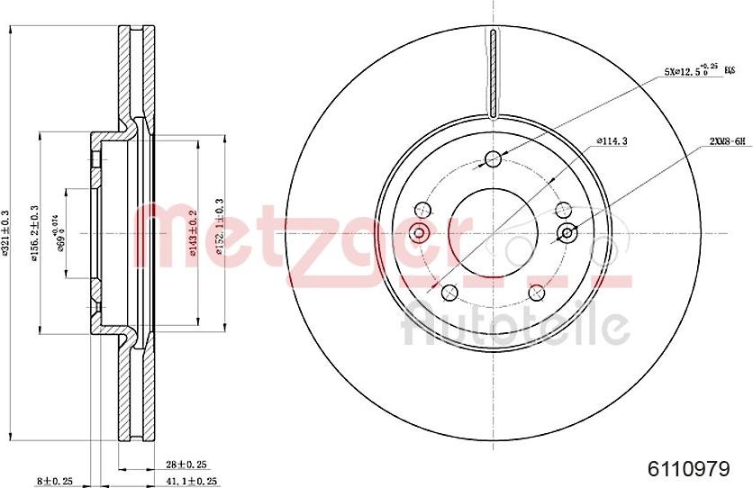 Metzger 6110979 - Brake Disc autospares.lv