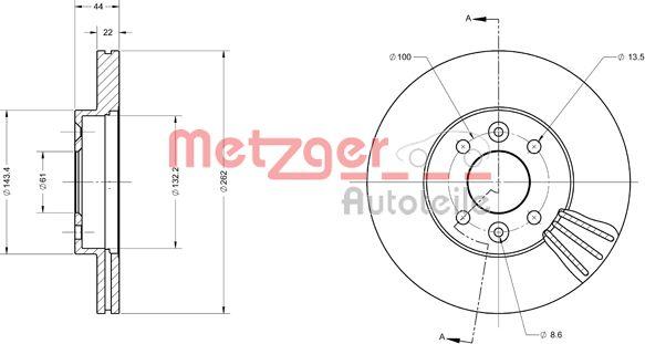 Metzger 6110406 - Brake Disc autospares.lv