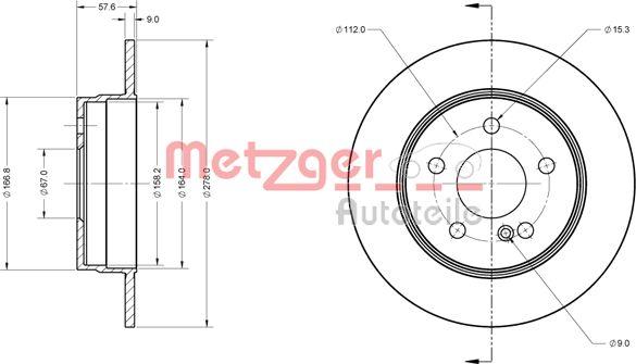 Metzger 6110423 - Brake Disc autospares.lv