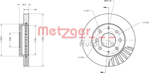 Metzger 6110546 - Brake Disc autospares.lv