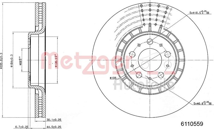 Metzger 6110559 - Brake Disc autospares.lv