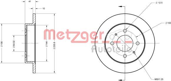 Metzger 6110509 - Brake Disc autospares.lv