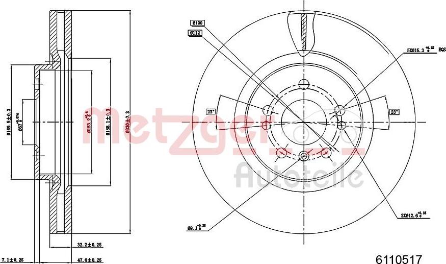 Metzger 6110517 - Brake Disc autospares.lv