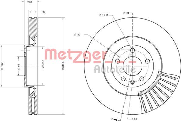 Metzger 6110669 - Brake Disc autospares.lv