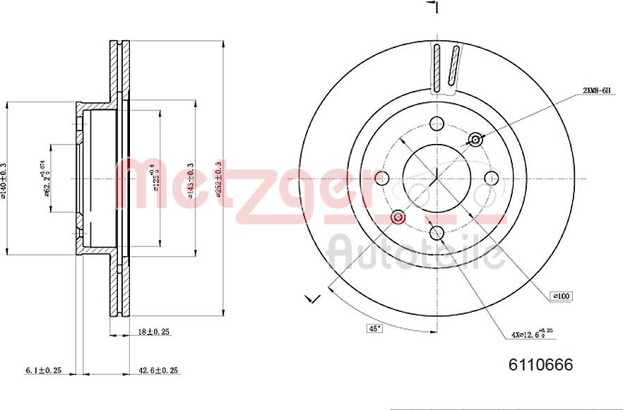 Metzger 6110666 - Brake Disc autospares.lv