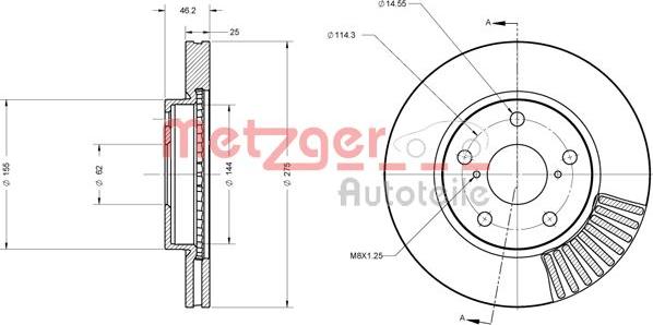 Metzger 6110611 - Brake Disc autospares.lv