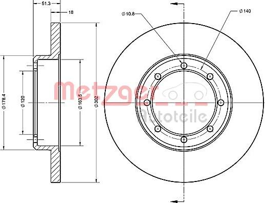 Metzger 6110686 - Brake Disc autospares.lv