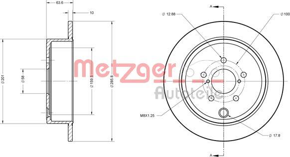 Metzger 6110099 - Brake Disc autospares.lv