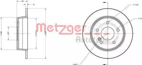 Metzger 6110505 - Brake Disc autospares.lv