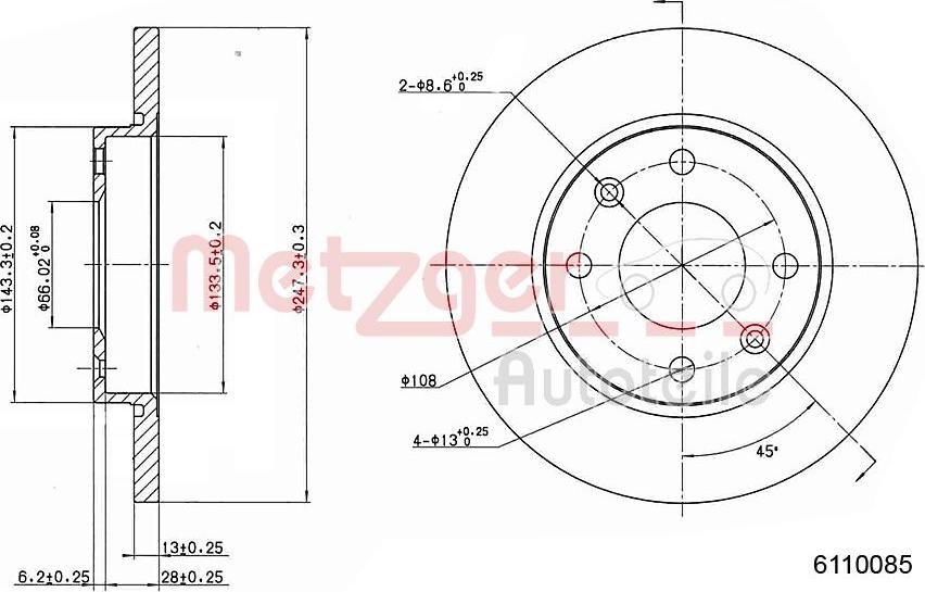 Villar 637.2082 - Brake Set, disc brakes autospares.lv