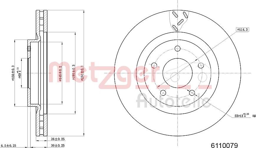 Metzger 6110079 - Brake Disc autospares.lv