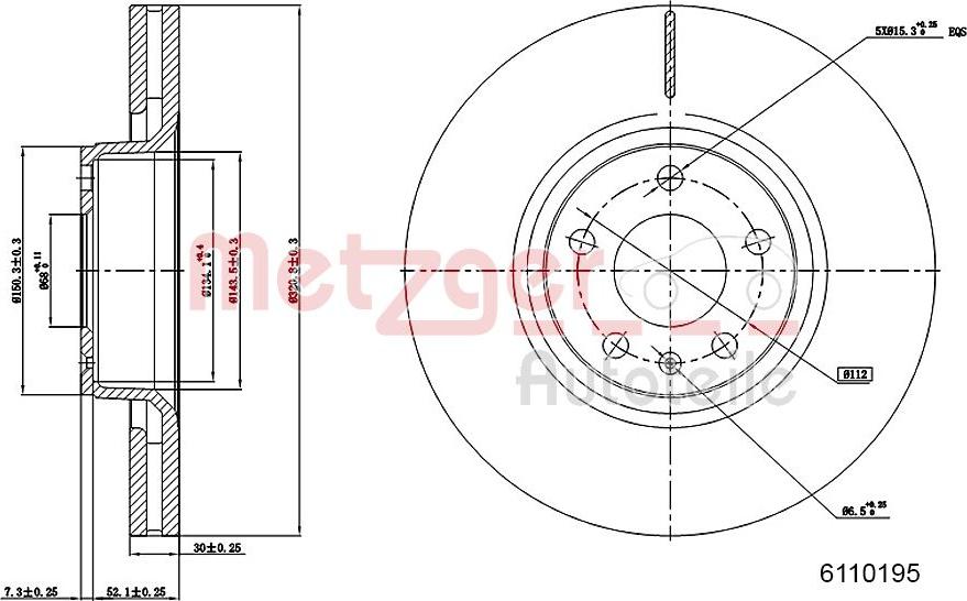 Metzger 6110195 - Brake Disc autospares.lv