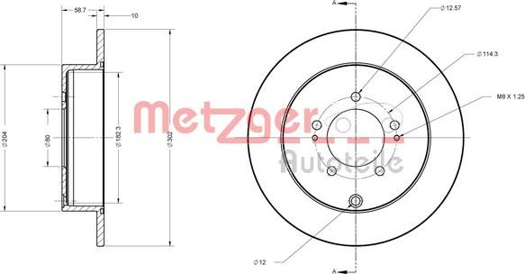 Metzger 6110197 - Brake Disc autospares.lv