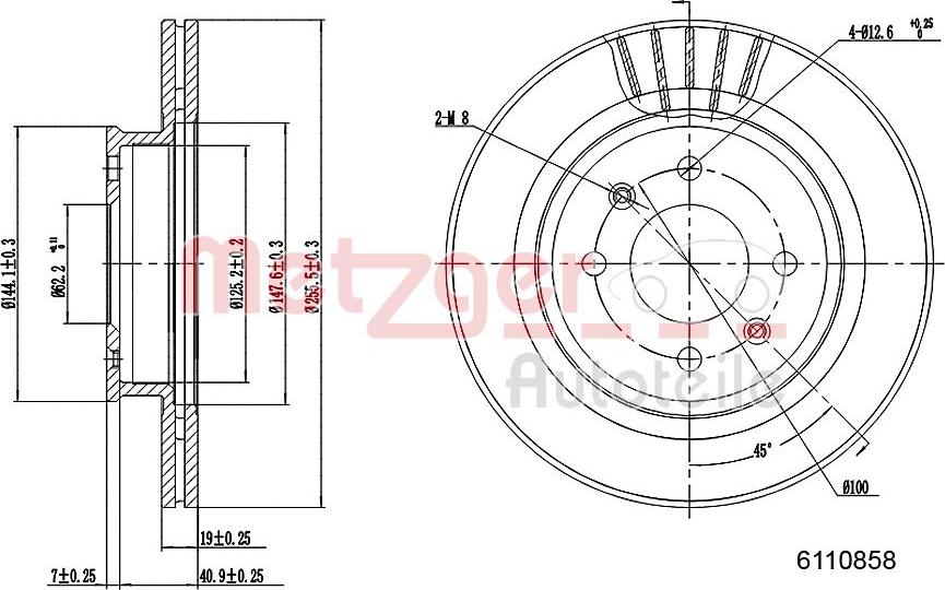 Metzger 6110858 - Brake Disc autospares.lv