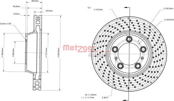 Metzger 6110882 - Brake Disc autospares.lv