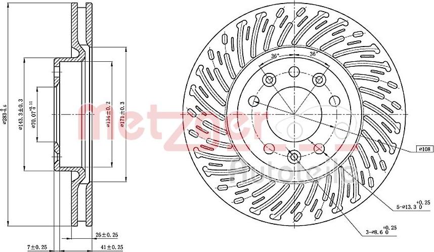 Metzger 6110839 - Brake Disc autospares.lv