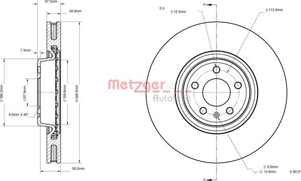 Metzger 6110876 - Brake Disc autospares.lv