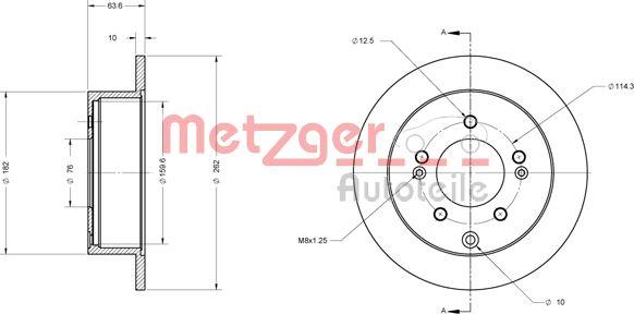 Metzger 6110396 - Brake Disc autospares.lv