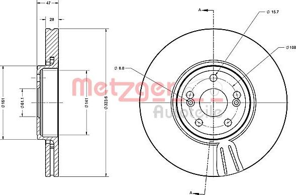 Metzger 6110349 - Brake Disc autospares.lv