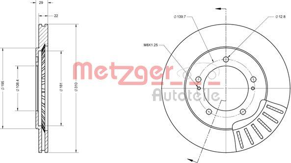 Metzger 6110347 - Brake Disc autospares.lv