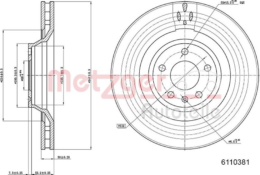 Metzger 6110381 - Brake Disc autospares.lv