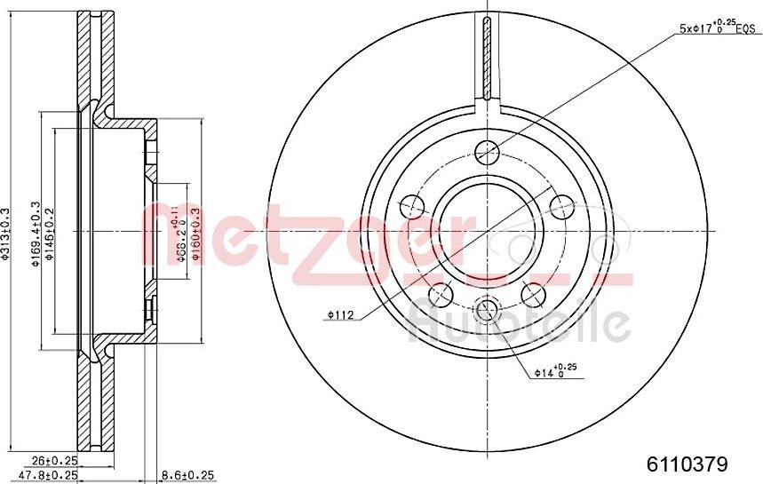 Metzger 6110379 - Brake Disc autospares.lv