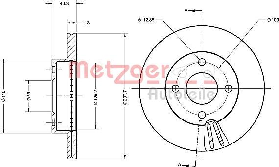 Metzger 6110292 - Brake Disc autospares.lv