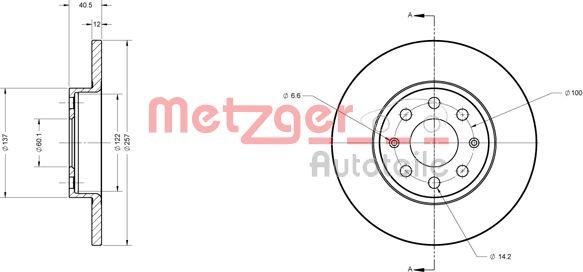 Metzger 6110246 - Brake Disc autospares.lv