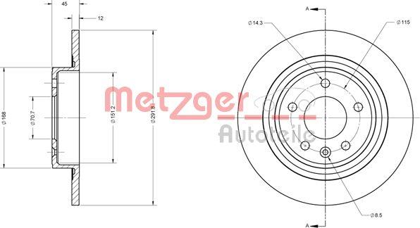 Metzger 6110247 - Brake Disc autospares.lv