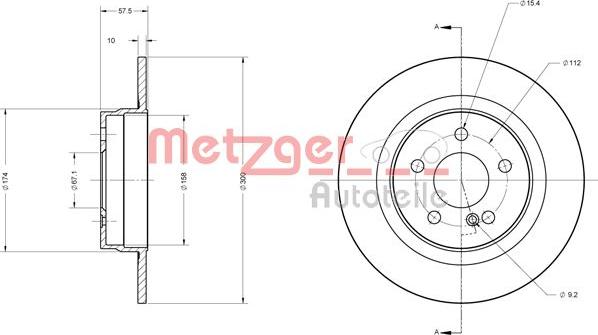 Metzger 6110209 - Brake Disc autospares.lv