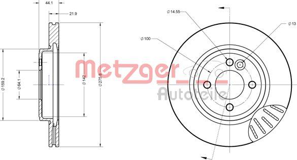 Metzger 6110207 - Brake Disc autospares.lv