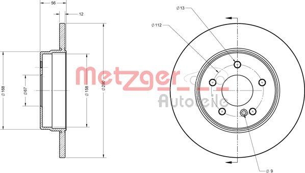 Metzger 6110218 - Brake Disc autospares.lv