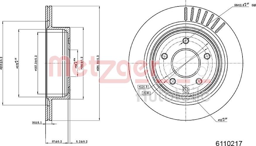 Metzger 6110217 - Brake Disc autospares.lv