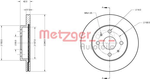 Metzger 6110277 - Brake Disc autospares.lv